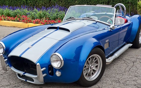 Sleek classic convertible blue